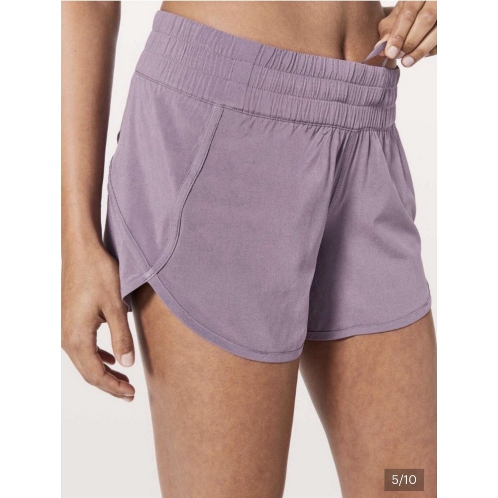 Lululemon Tracker V 4" Low Rise Short Women 4 Smoked Mulberry W7AA6S Swift Ultra - Picture 2 of 11